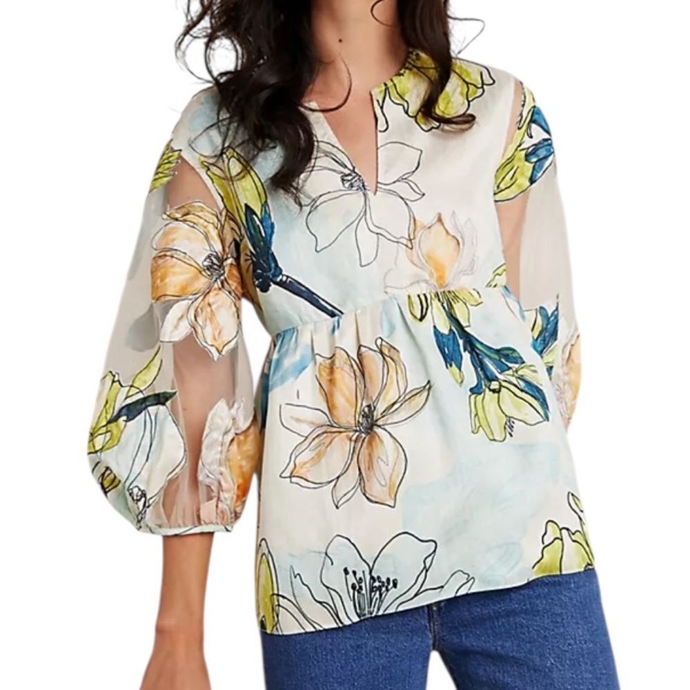 Anthropologie Geisha Designs Sigrid Blouse S